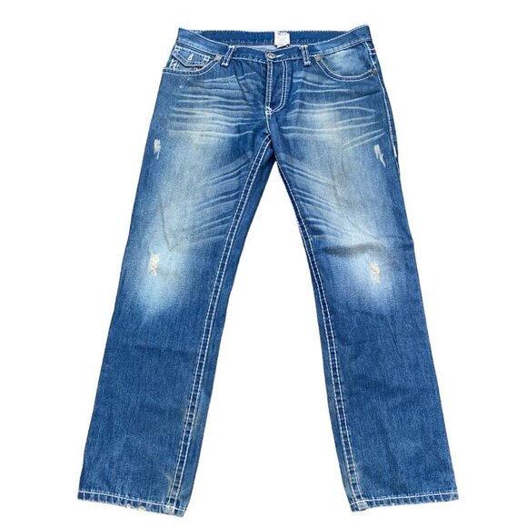 Vintage True Religion Jeans Size 38 JOEY SUPER T Blue - Picture 7 of 10